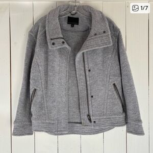 Banana Republic Light Gray Jacket In Size L Women